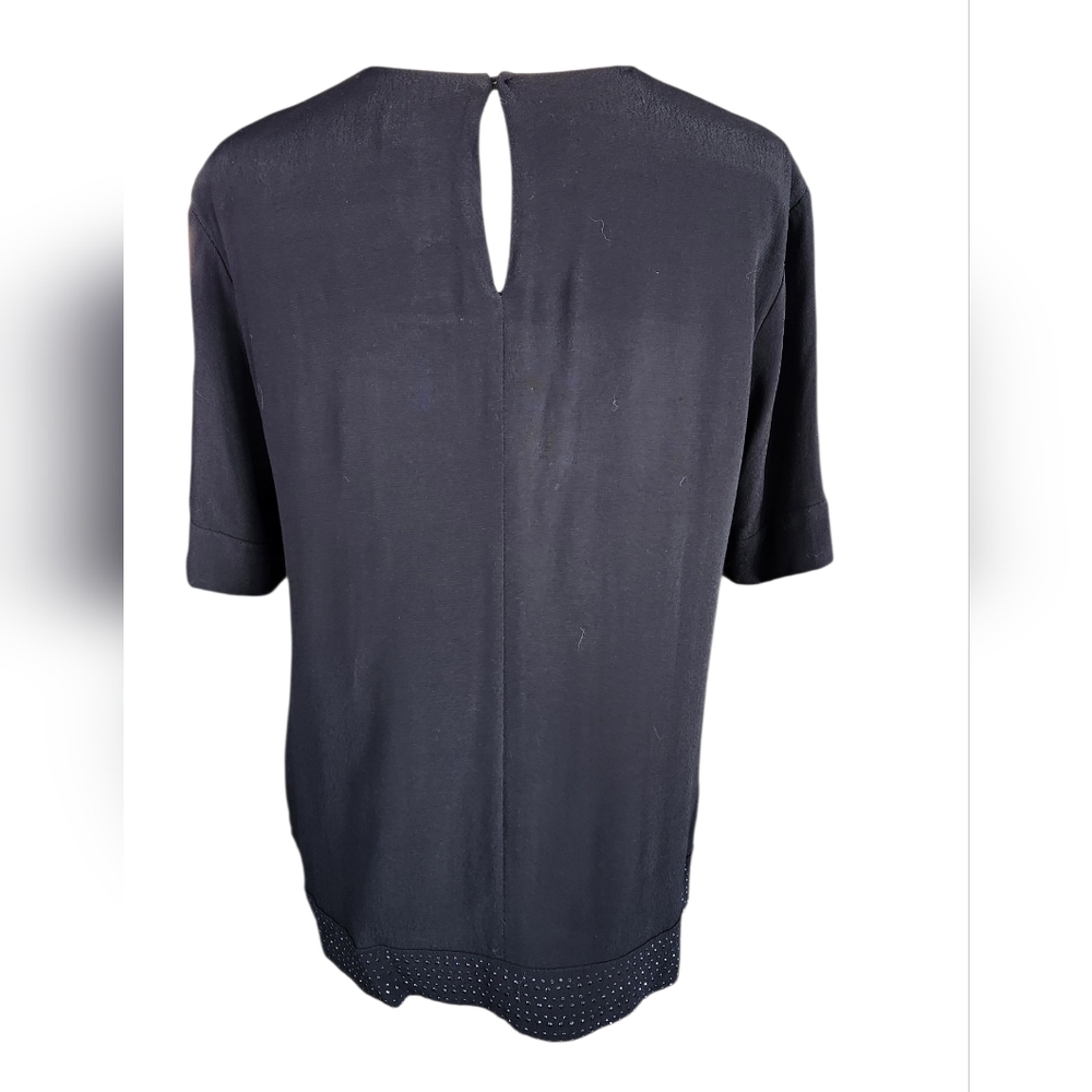 NWOT H&M Black top with Rhinestone detail - Picture 3 of 6